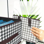 Caixa Organizadora Vintage Estilo Canvas Pied-de-poule